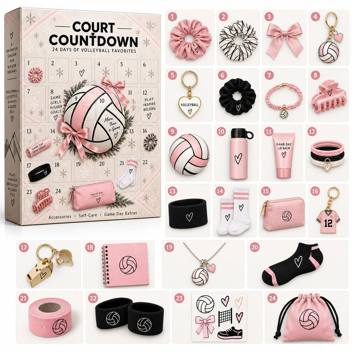 🏐24 Days of Volleyball Surprises — The Ultimate Advent Calendar for Volleyball Girls 🎁💕