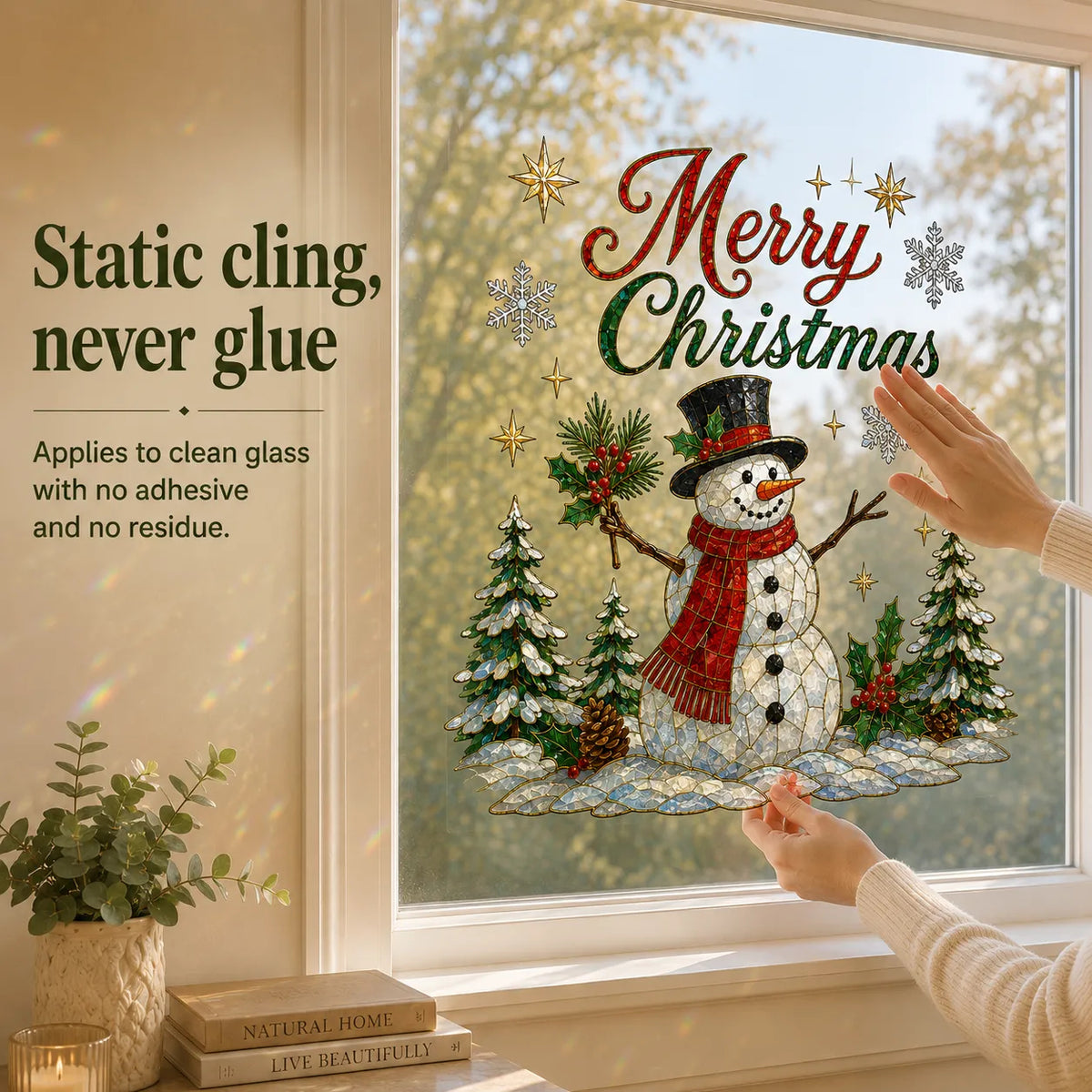 🪟Magical Christmas Scenic Window Clings – Double-Sided Reusable Holiday Glass Stickers