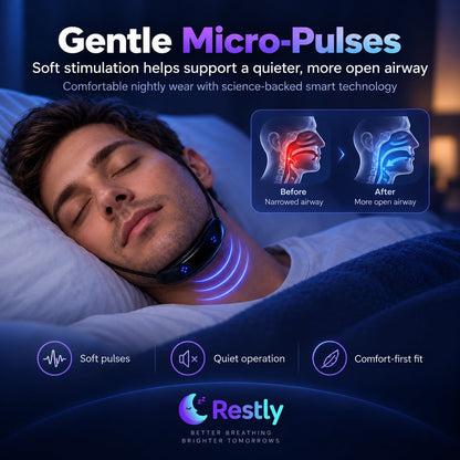 😴 Smart Electric Anti-Snore Device – Automatic Detection for Quiet Deep Sleep! 🌙