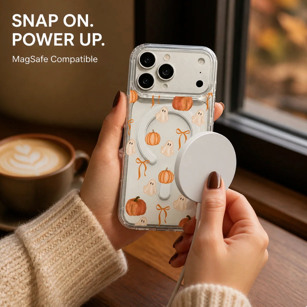 Everyday Drop Protection Meets Festive Vibe! Shockproof Halloween MagSafe Phone Case 🧡🛡️