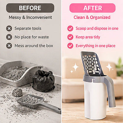 All-in-One Cat Litter Scoop & Waste Bin