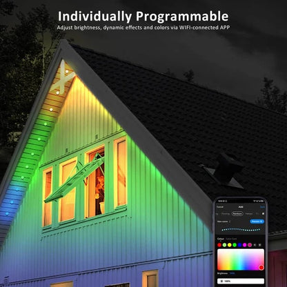 ✨ Permanent Rainbow Outdoor LED Lights – App Controlled & Year-Round Ready 🏡