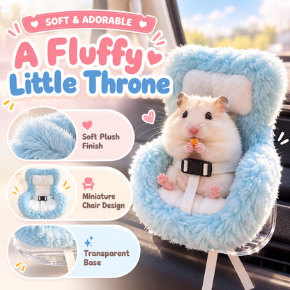 🔥Buy three get one free🐹 Mini Hamster Car Seat & Co-Pilot Feeding Perch – Universal Air Vent Mount & Safety Harness for Small Pets