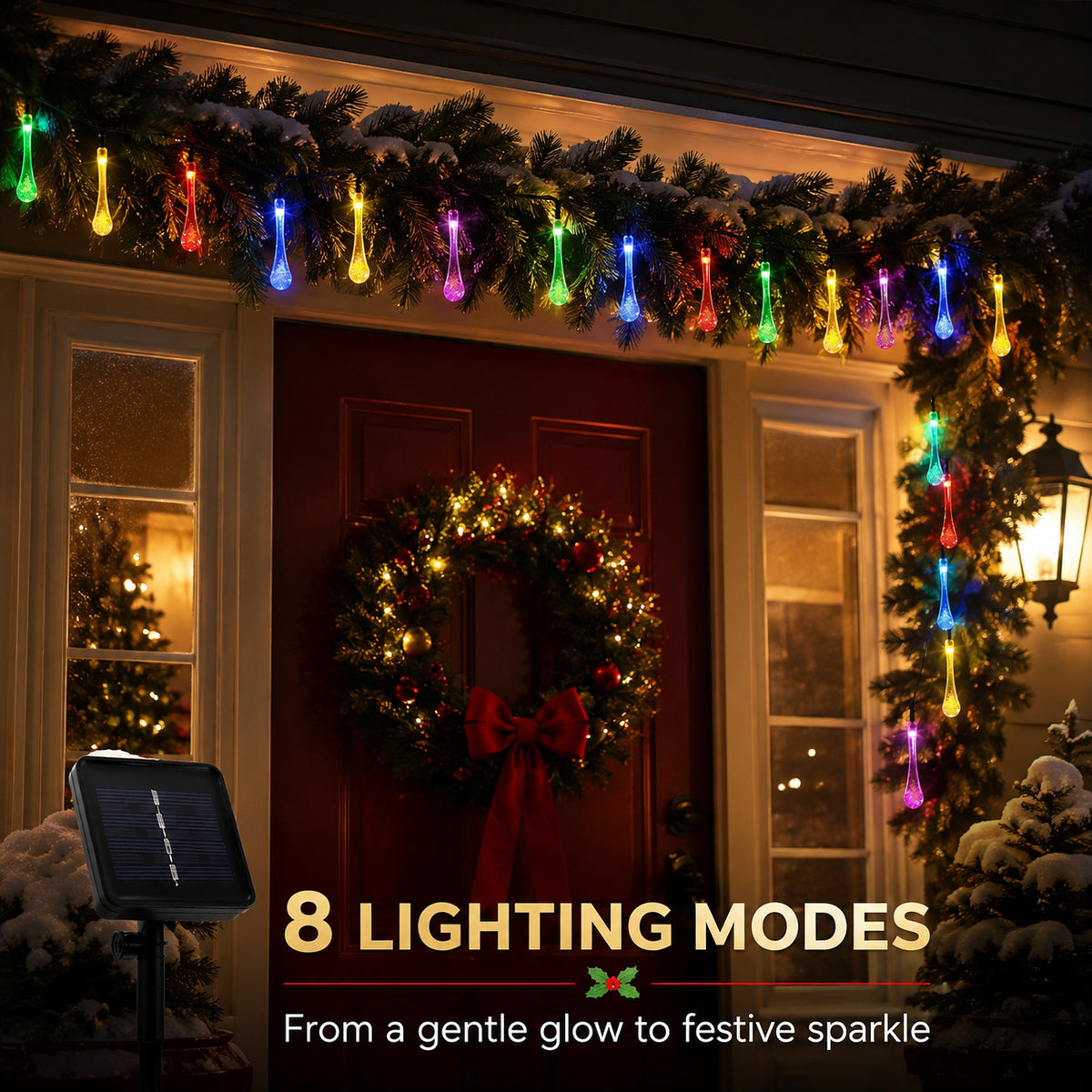 🎄 Transform Your Home Into a Christmas Wonderland! Solar LED Lighted Garland for Porch, Patio & Fence ✨🏡