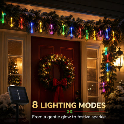 🎄 Transform Your Home Into a Christmas Wonderland! Solar LED Lighted Garland for Porch, Patio & Fence ✨🏡