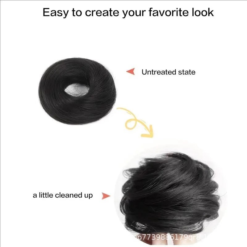 Buy three get one free✨ Messy Hair Bun Scrunchie— 7 Colors Available, Effortless Volume & Instant Updo Style 💁‍♀️