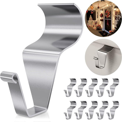 ⚓Damage-Free Stainless Steel Vinyl Siding Hooks – Heavy-Duty No-Drill Hangers for Outdoor Lights & Wreaths