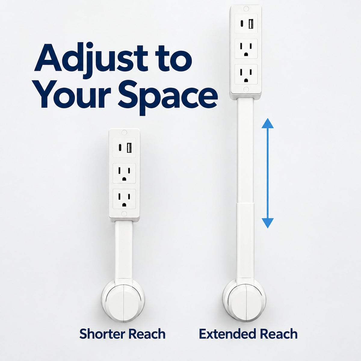 Adjustable Outlet Extender with USB Ports – Bring Hidden Wall Outlets Within Easy Reach 🔌