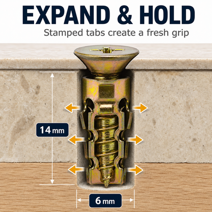 🔩Quick Repair Kit for Cabinet Door Hinge Screw Stripped Holes