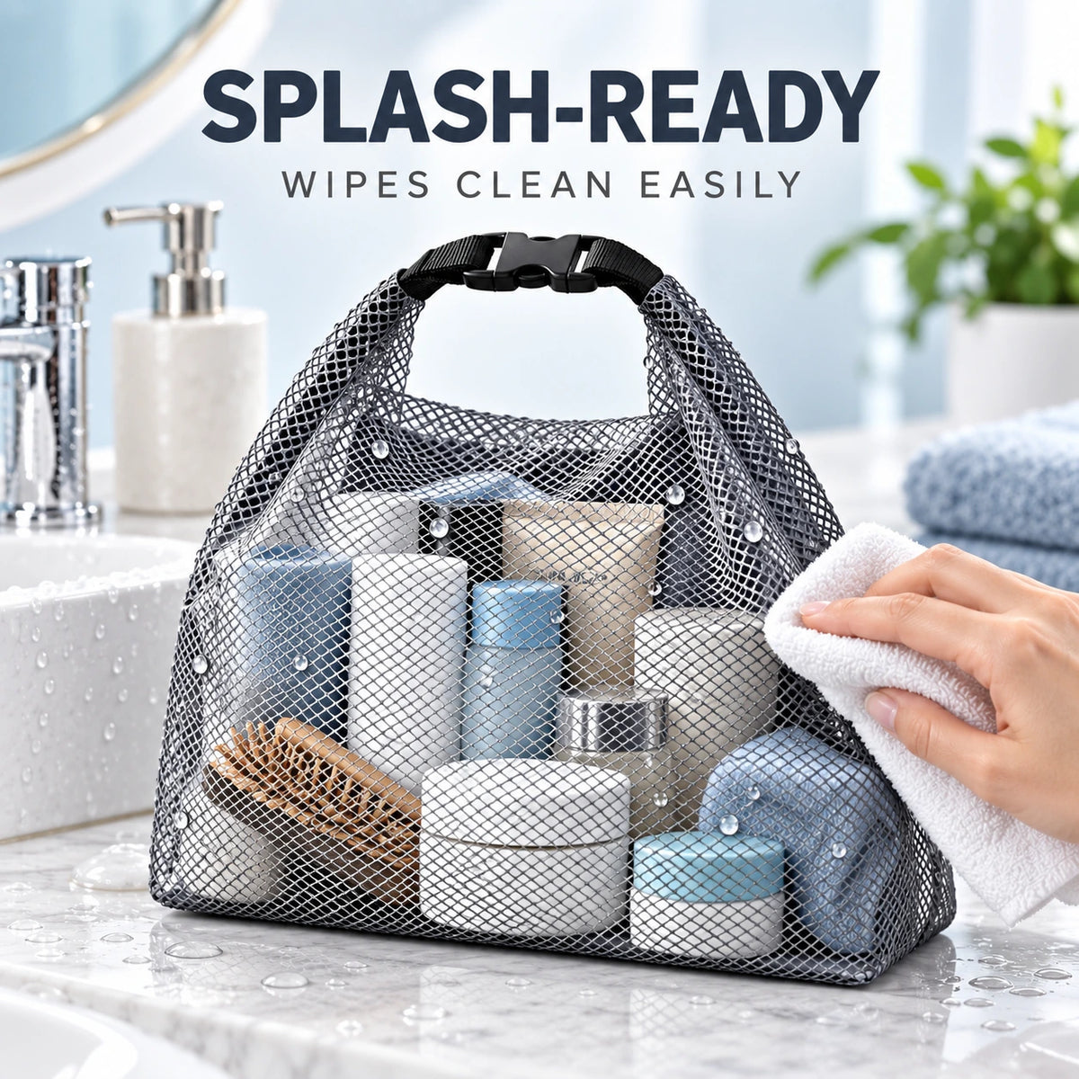 🧴Water-Resistant Travel Toiletry Caddy Set – Large & Small
