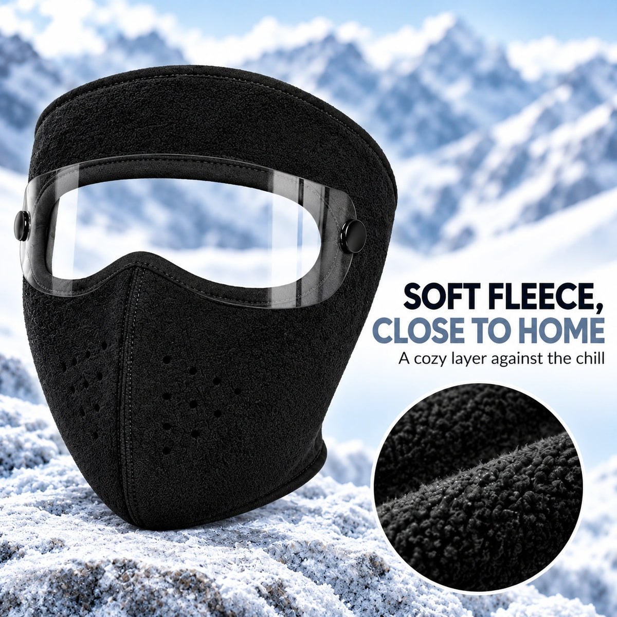 🧣Winter Fleece Face Mask (2-Pack, with Detachable Goggles)