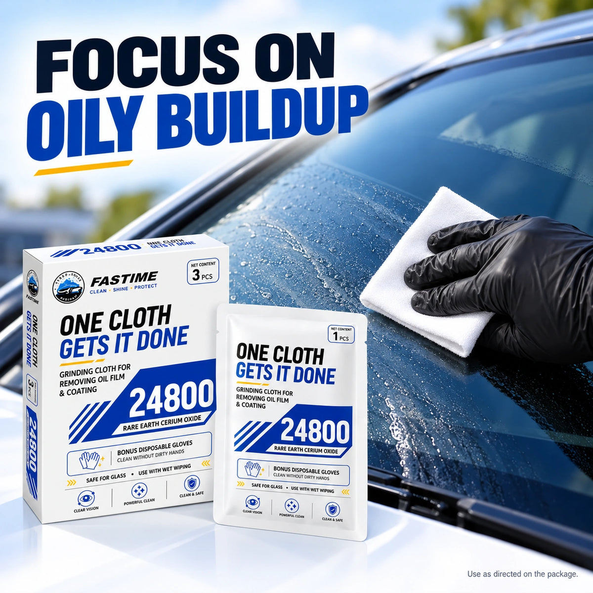 💧Windshield Oil Film & Water Spot Remover Cloths