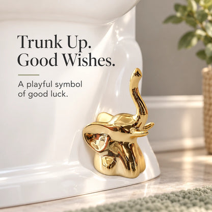 ✨2 Pack Golden Elephant-Shaped Toilet Base Bolt Decorative Cover