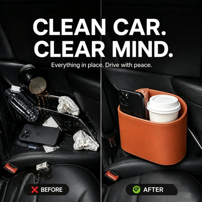 🚗Leather Car Door Cup Holder – Wide‑mouth opening, easy reach for drinks & phone. ✨