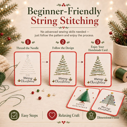 DIY Christmas Thread Art Card Kit – Stitch Magical Holiday Cards