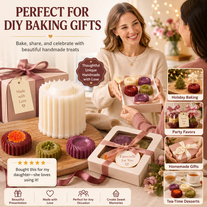 🥮 Bakery-Quality Desserts at Home! Creative Double-Ended Pastry & Mooncake Stamp Mold ✨