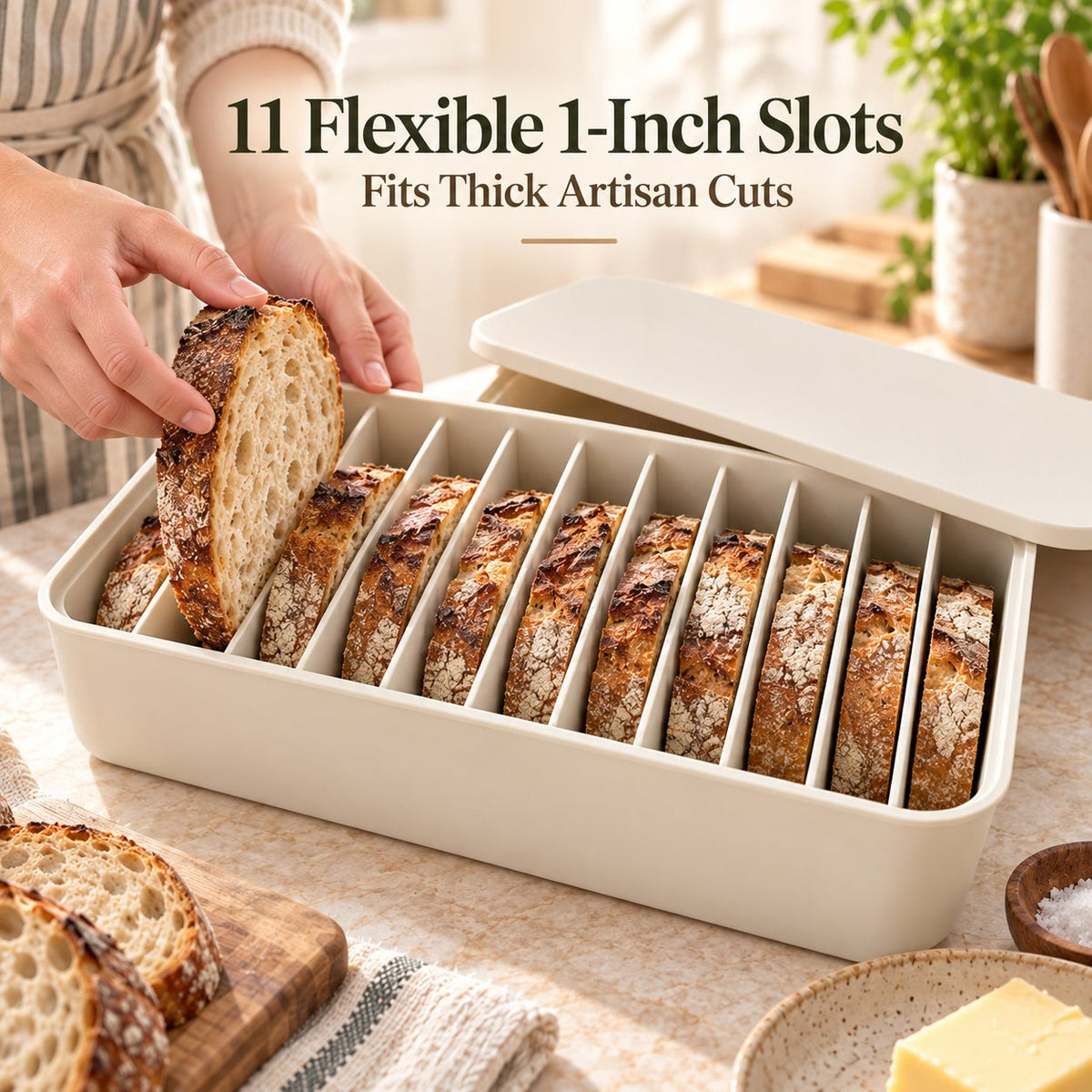🍞 Flexible Silicone Bread Keeper – Separate Slices for Instant Toasting