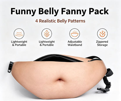 😂 Hilarious Fake Beer Belly Fanny Pack - The Ultimate Gag Gift & Prank Waist Bag 🍺