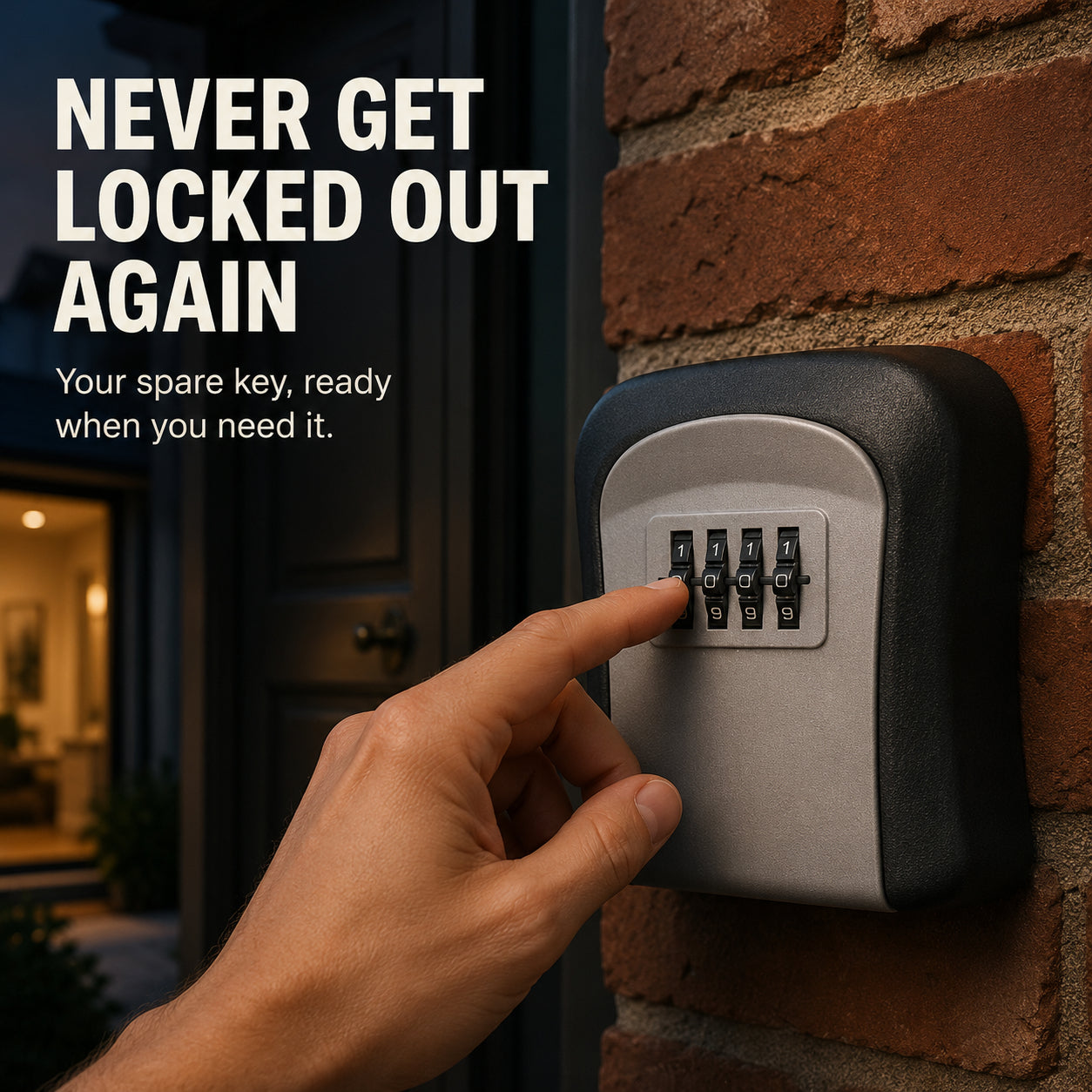 🔐Never Get Locked Out Again  | Secure 4-Digit Wall-Mounted Key Lock Box 🏡
