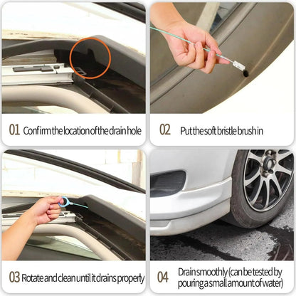 🚗 78-Inch Car Sunroof Drain Pipe Unclogger – Flexible Long Brush to Prevent Water Damage ⚡