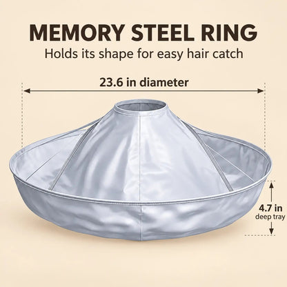 ✂️ Mess-Free Haircut Cape – Foldable Hair Catcher for Easy Cleanup 🧹