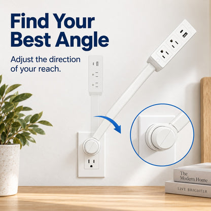 Adjustable Outlet Extender with USB Ports – Bring Hidden Wall Outlets Within Easy Reach 🔌