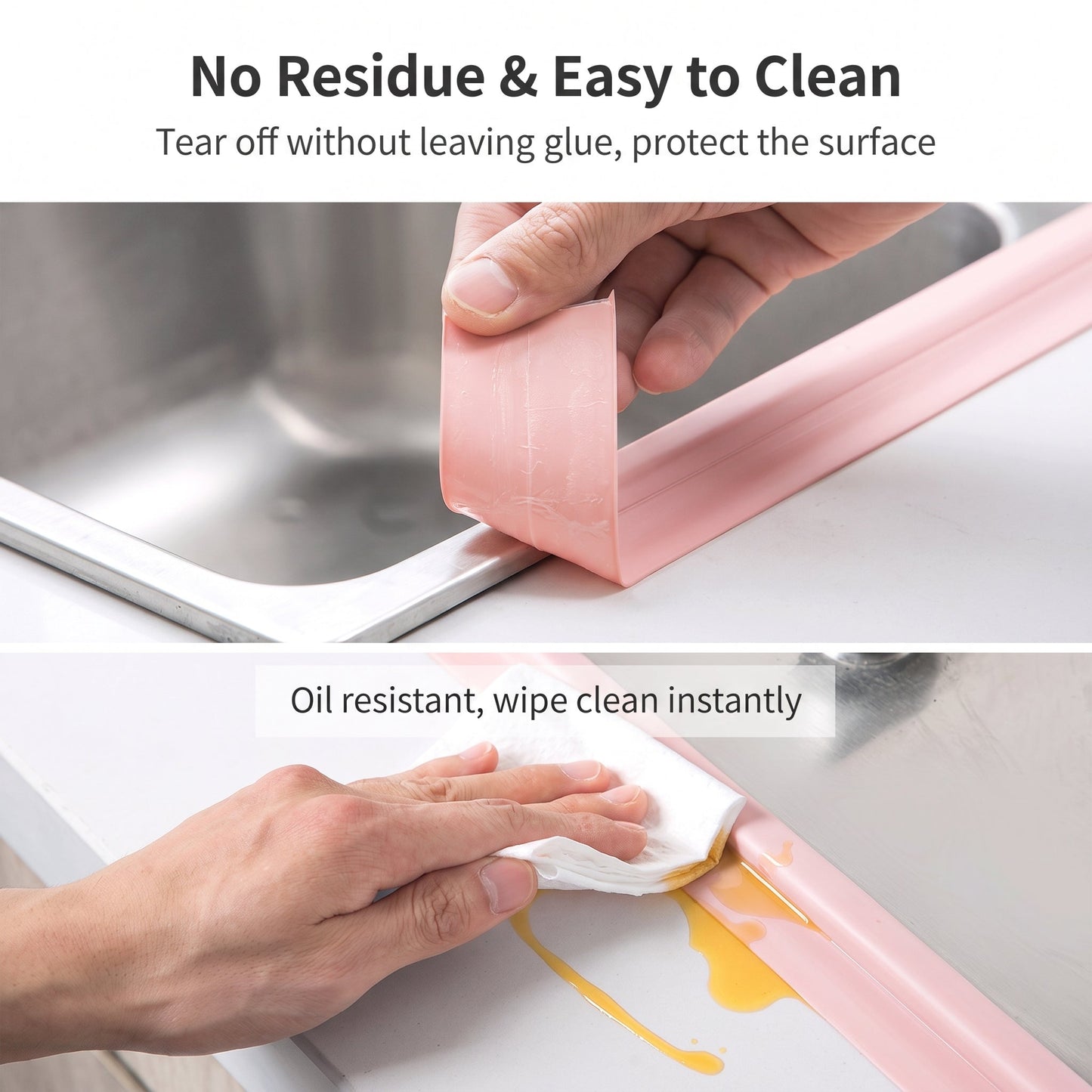 🔥 BUY 3 GET 1 FREE🚀 Instant Home Makeover — Peel & Stick Waterproof Caulk Tape for Sink & Tub 🛁✨