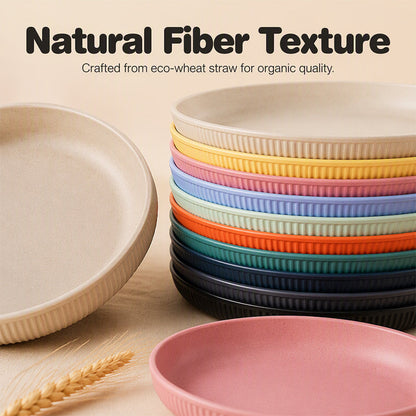 🍽️ Never Worry About Broken Dishes Again! Unbreakable Wheat Straw Dinner Plates 🌾✨
