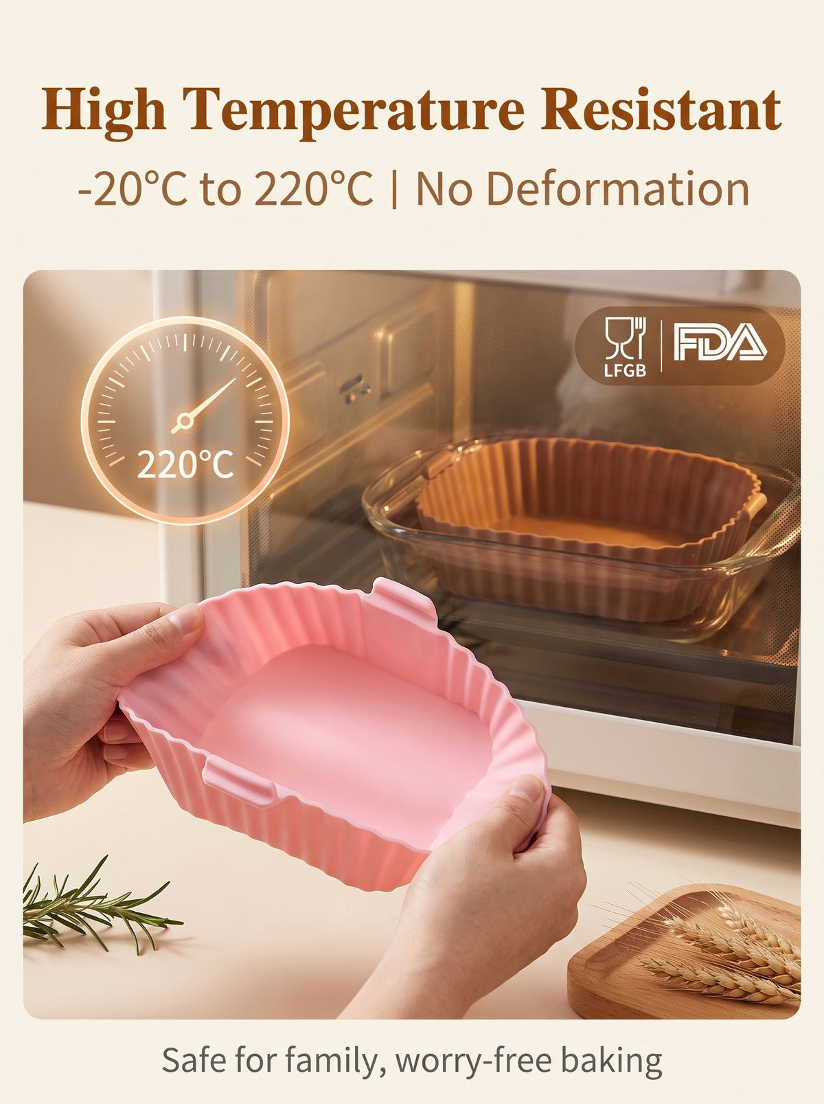🍟 No More Scrubbing Your Air Fryer! 6-Piece Non-Stick Reusable Silicone Liners Set 🧽✨