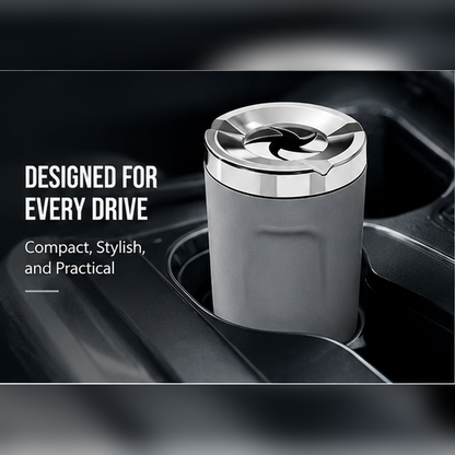 🌀 Rotating Lid Car Ashtray 🖤 Stylish Car Interior Ashtray