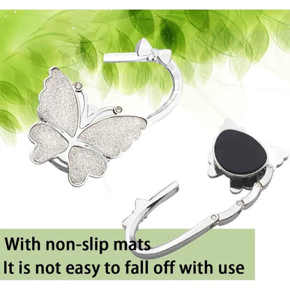 🦋👜 Butterfly Foldable Handbag Hanger,Folding Purse Table Hook Holder
