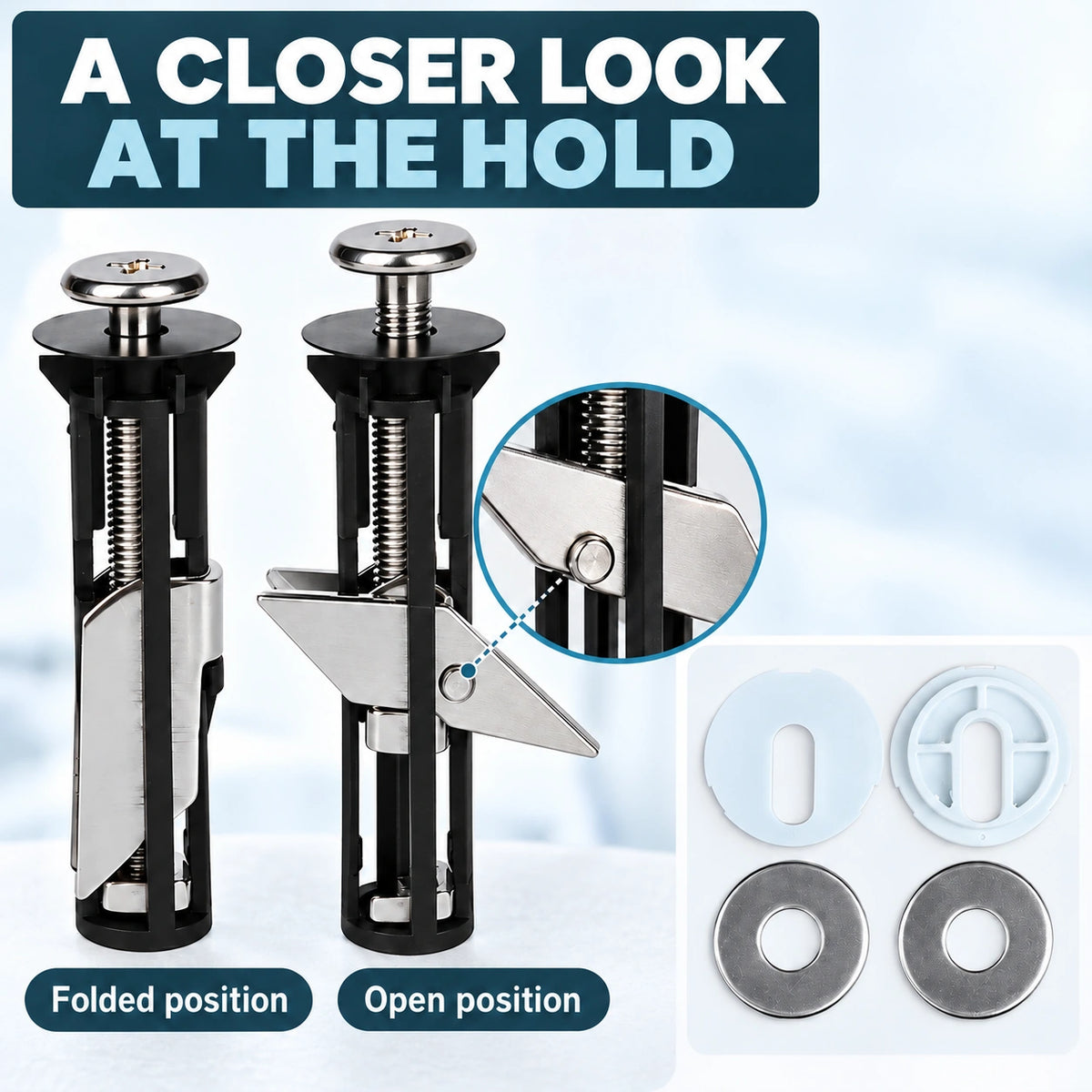 ⚙️Toilet Seat Fixing Kit – Replacement Bolts for a More Secure Seat