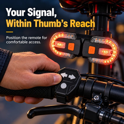 🚲Wireless Bike Turn Signal Tail Light with Handlebar Remote