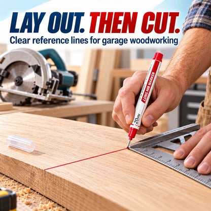 📏 5-Piece Long-Nose Deep-Hole Woodworking Marker Set