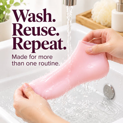 🦶 Reusable Silicone Moisturizing Socks for Dry, Rough Feet – Soft & Stretchy, 1 Pair