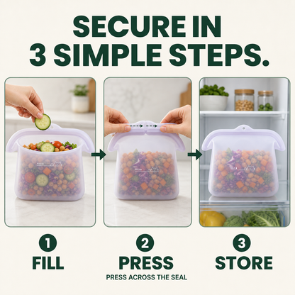 Eco-Friendly Silicone Food Storage Bags