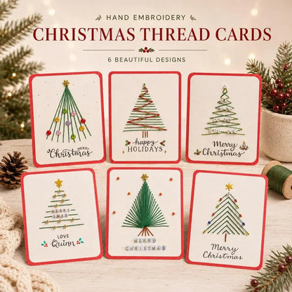 DIY Christmas Thread Art Card Kit – Stitch Magical Holiday Cards