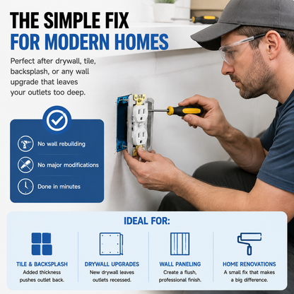 Wall Plate Spacers (Metal) – For Wall Outlet Repair and Securing Loose Outlets
