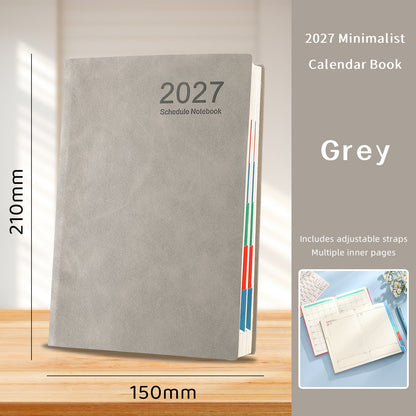 📅 2027 Deluxe Daily Planner with Pen – Waterproof Cover & Color-Coded Index 🖊️