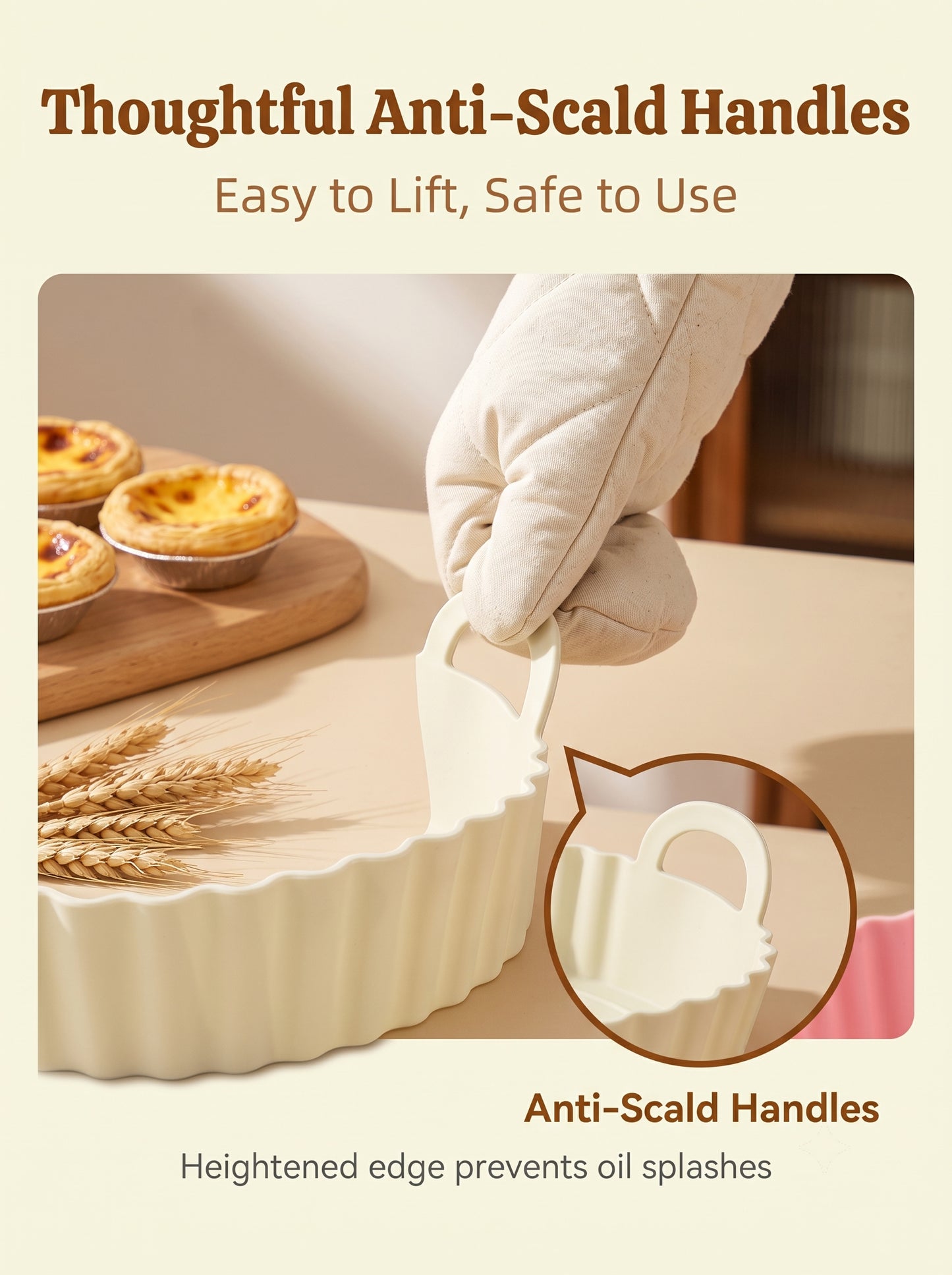 🍟 No More Scrubbing Your Air Fryer! 6-Piece Non-Stick Reusable Silicone Liners Set 🧽✨