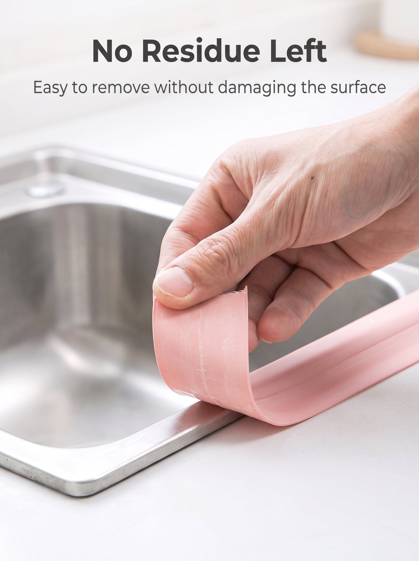 🔥 BUY 3 GET 1 FREE🚀 Instant Home Makeover — Peel & Stick Waterproof Caulk Tape for Sink & Tub 🛁✨