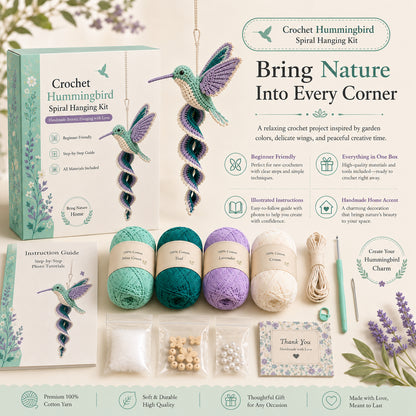 🌿 All-in-One Crochet Animal Hanging Kit | Relaxing & Easy DIY Craft for Beginners 🧶