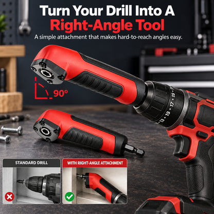 🔧 Reach Every Tight Corner — 90° Magnetic Right Angle Drill Adapter