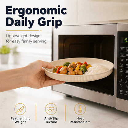 🍽️ Never Worry About Broken Dishes Again! Unbreakable Wheat Straw Dinner Plates 🌾✨