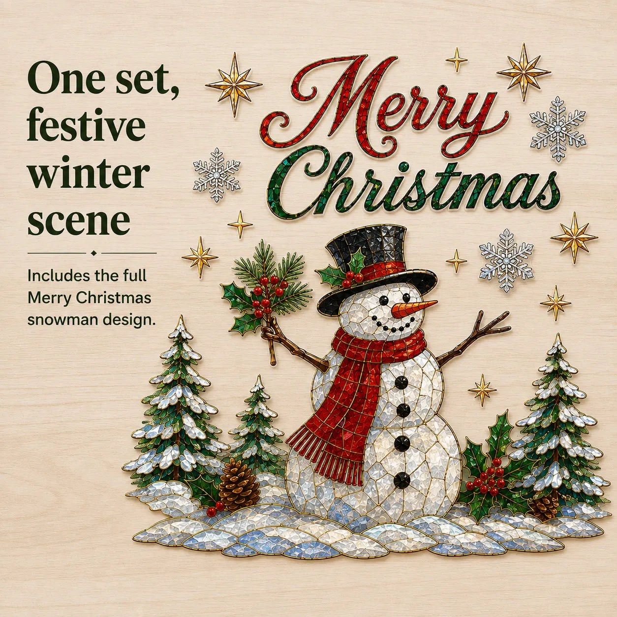 🪟Magical Christmas Scenic Window Clings – Double-Sided Reusable Holiday Glass Stickers