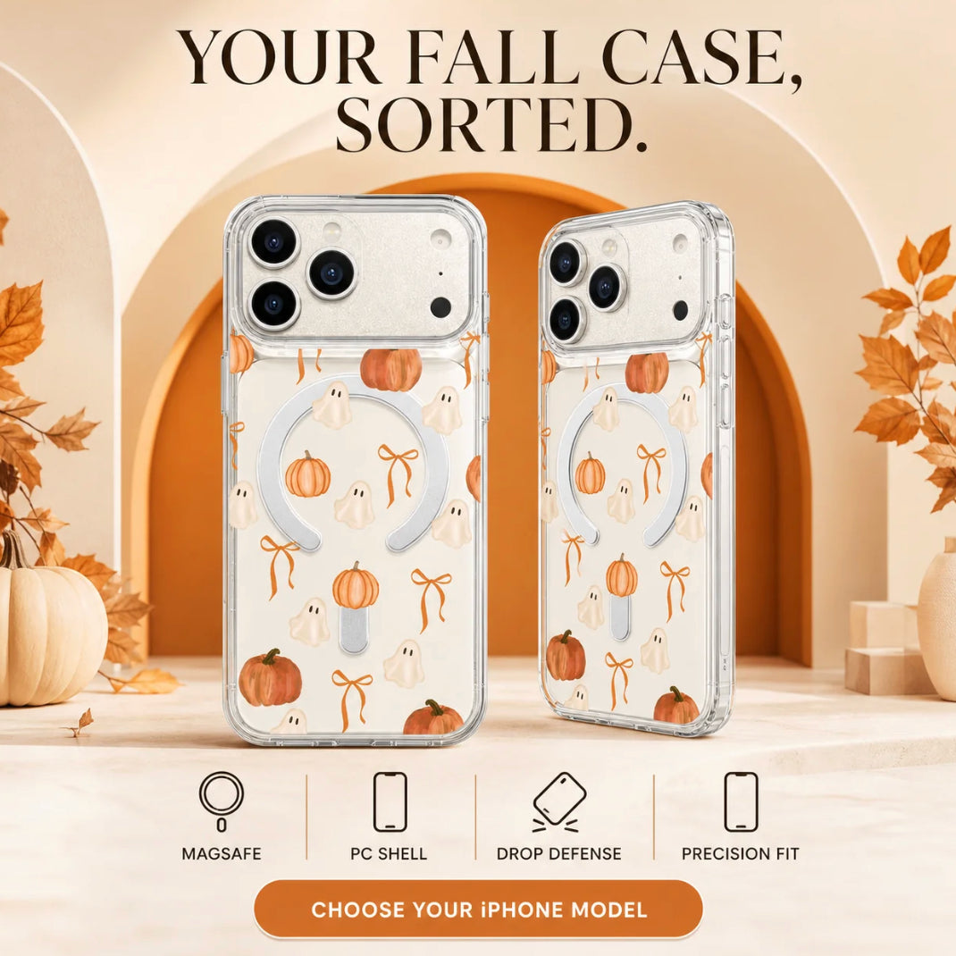 Everyday Drop Protection Meets Festive Vibe! Shockproof Halloween MagSafe Phone Case 🧡🛡️