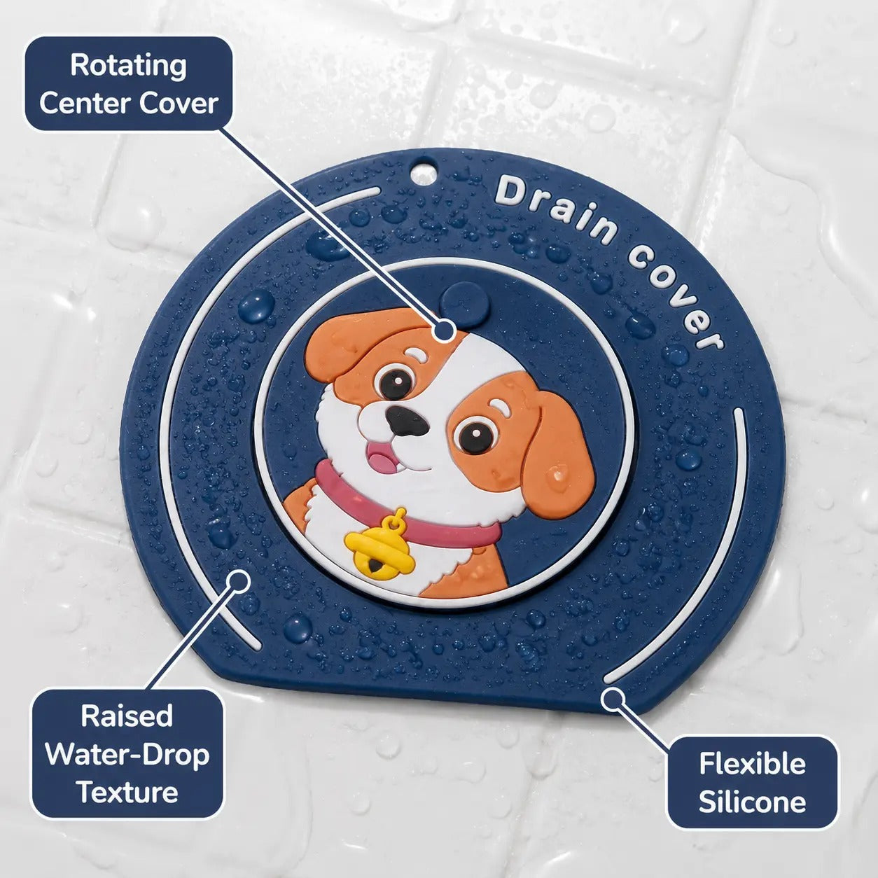 🚿 2-in-1 Silicone Drain Cover – Hair Catcher & Odor Blocker