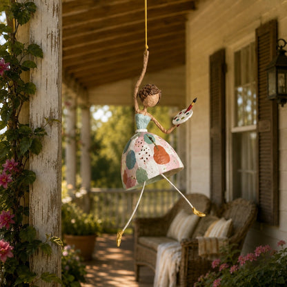 ✨ Whimsical Dancing Lady Hanging Ornament 🌸 — Bring Art & Elegance to Your Space! 🏡🔥