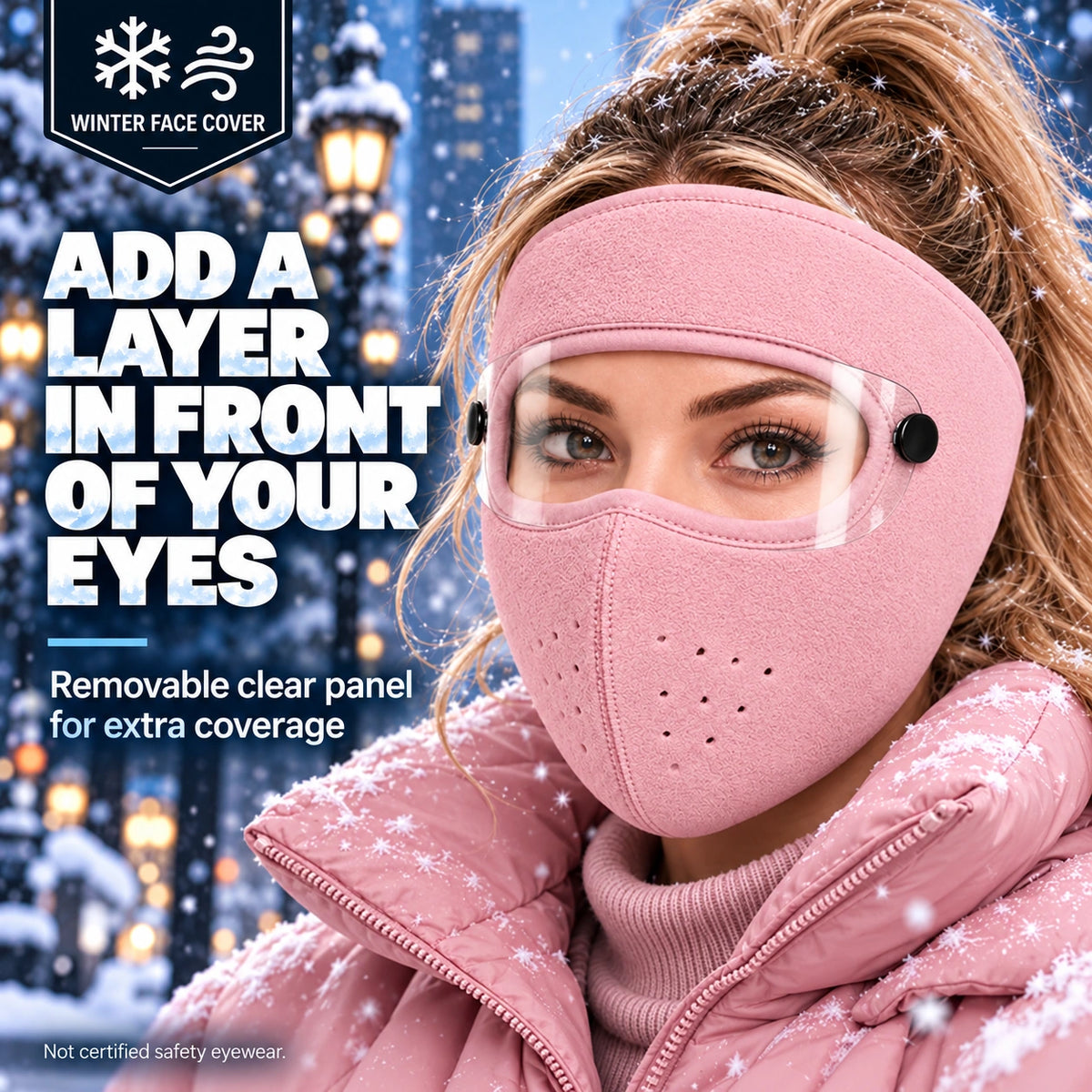 🧣Winter Fleece Face Mask (2-Pack, with Detachable Goggles)