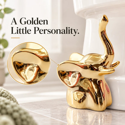 ✨2 Pack Golden Elephant-Shaped Toilet Base Bolt Decorative Cover